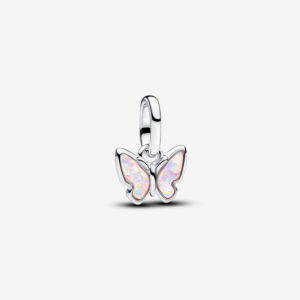Charm Bạc Treo Pandora Me Mini Cánh Bướm Opal Hồng