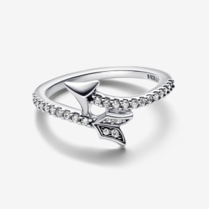 Nhẫn Bạc Mũi Tên Cupid Đính Đá