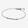 Lắc Tay Pandora Bạc Dạng Mảnh Khắc Chữ